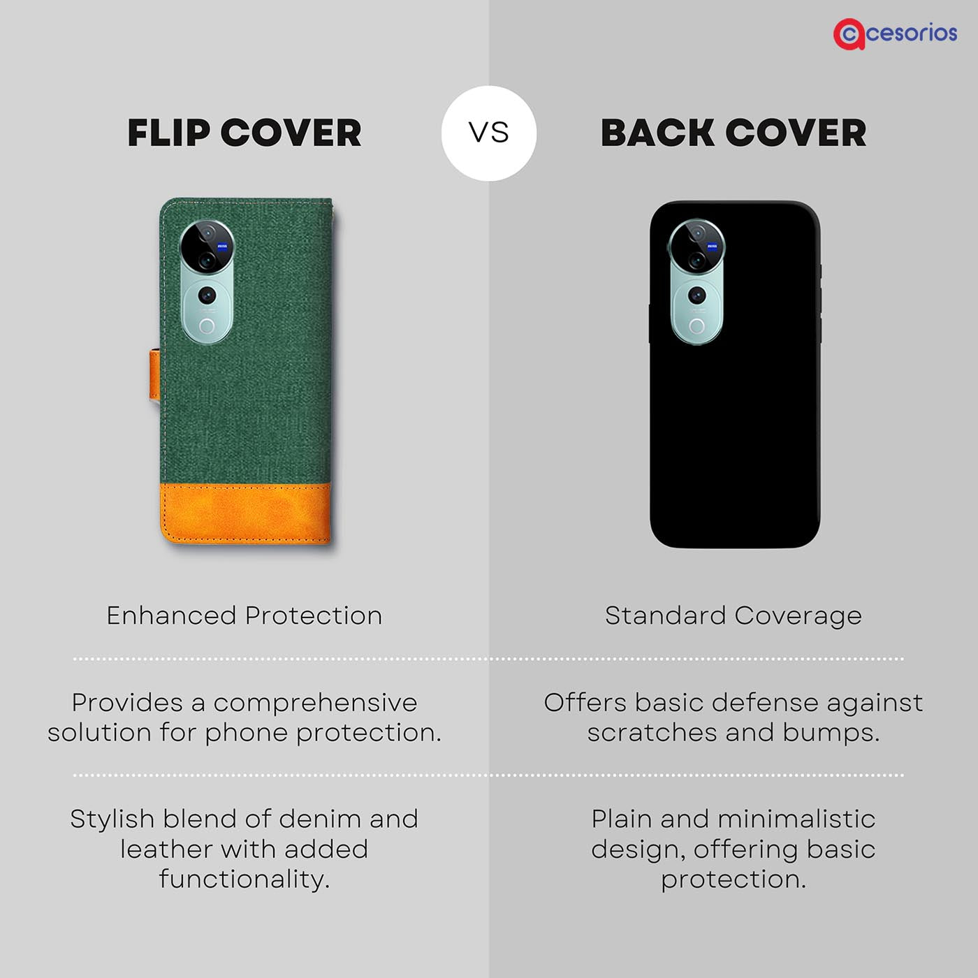 Accesorios Vivo V40 Pro denim flip cover – Green – Image 8 #color_g