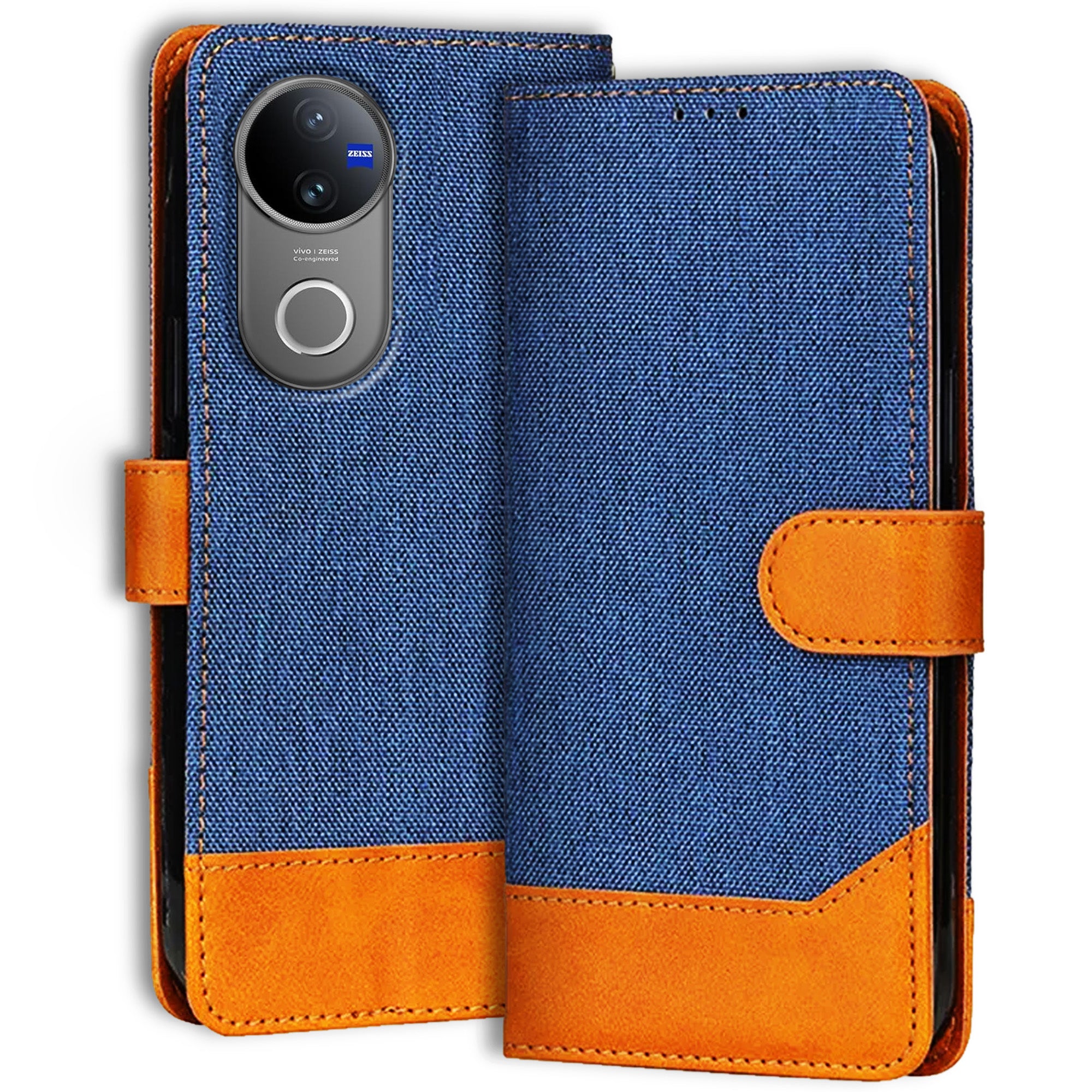 Accesorios Vivo V50 5G denim flip cover – Blue – Image 1 #color_blue