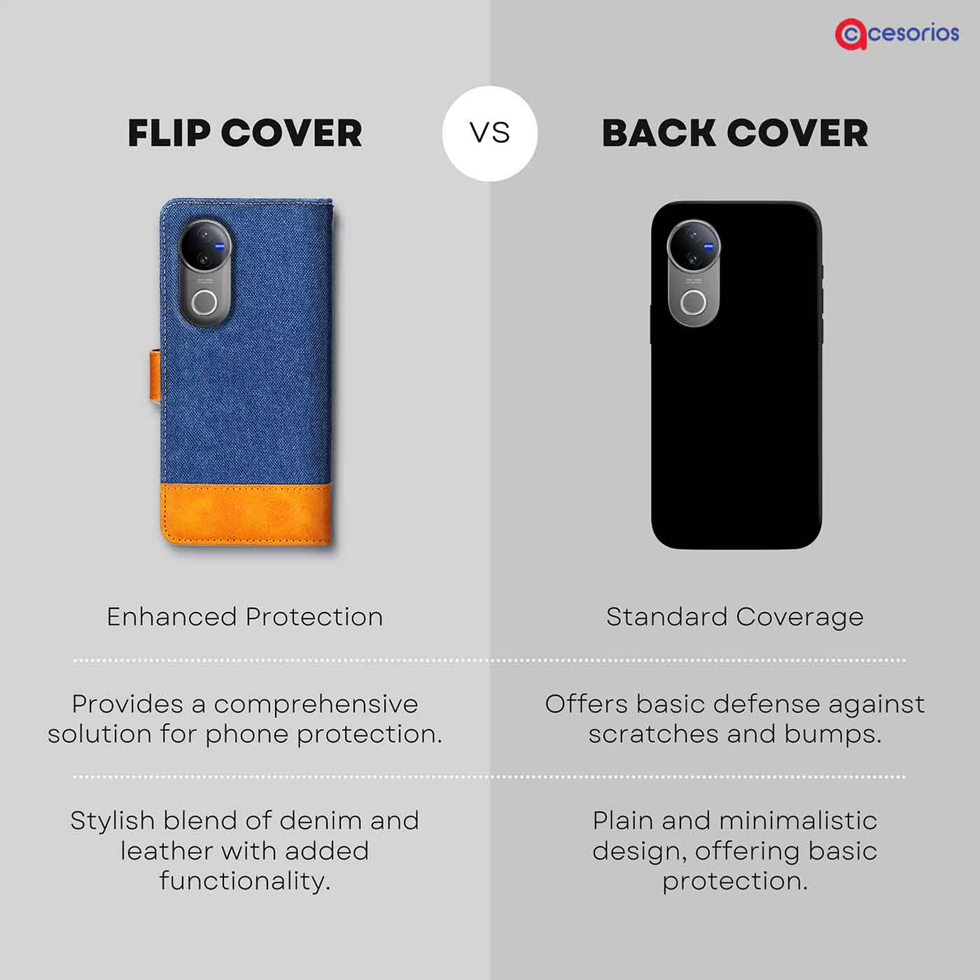Accesorios Vivo V50 5G denim flip cover – Blue – Image 8 #color_