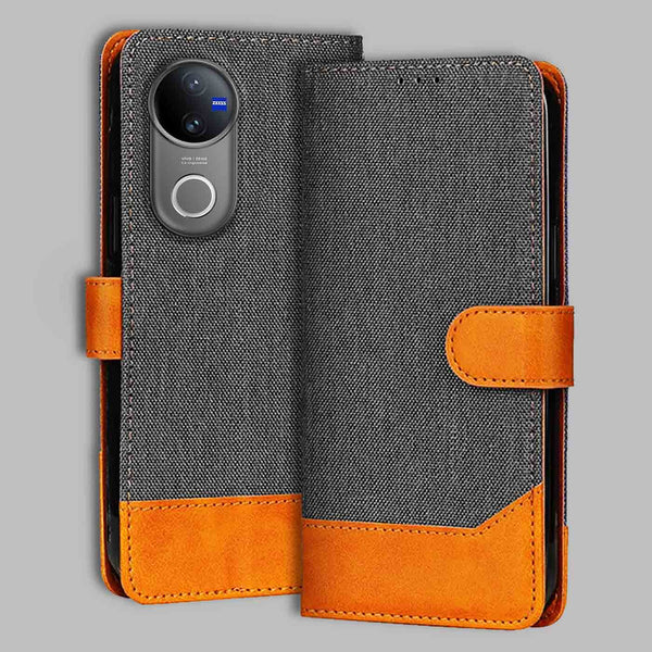 Vivo V50 5G Flip Cover — Denim, Graphite Grey after a year of daily use