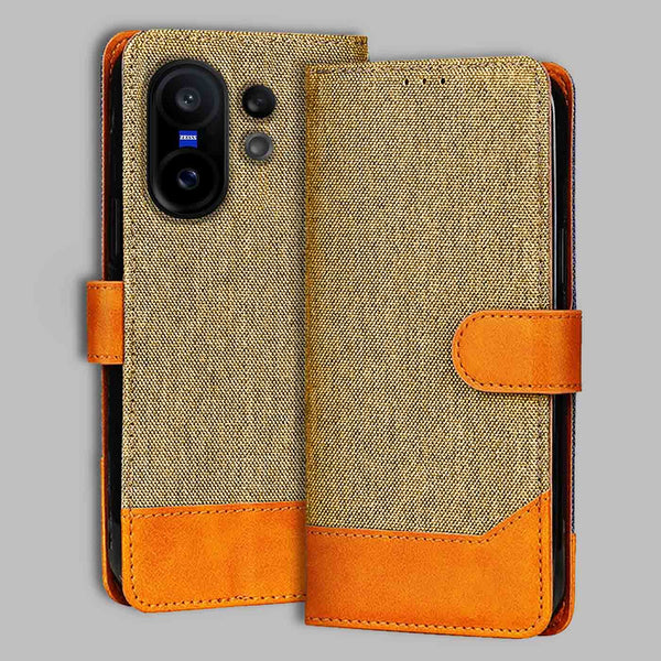 Vivo X200 FE 5G Flip Cover — Denim, Camel Beige after a year of daily use