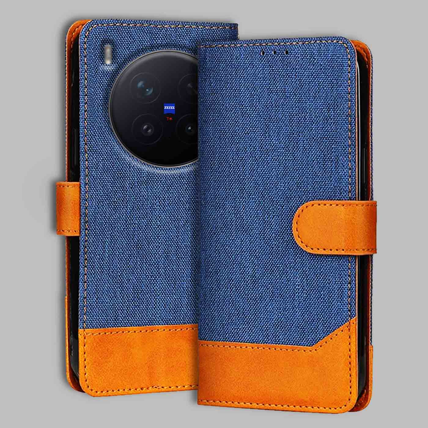 Accesorios Vivo X300 Pro 5G denim flip cover – Blue – Image 1 #color_