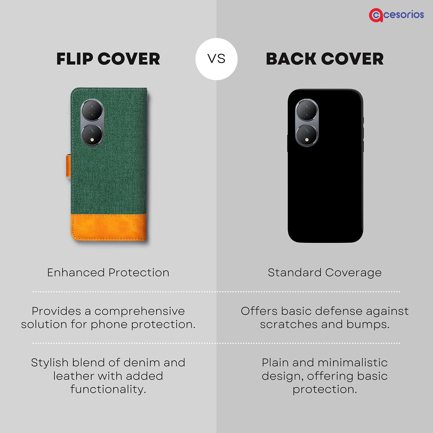 Accesorios Vivo Y100 5G denim flip cover – Green – Image 8 #color_g