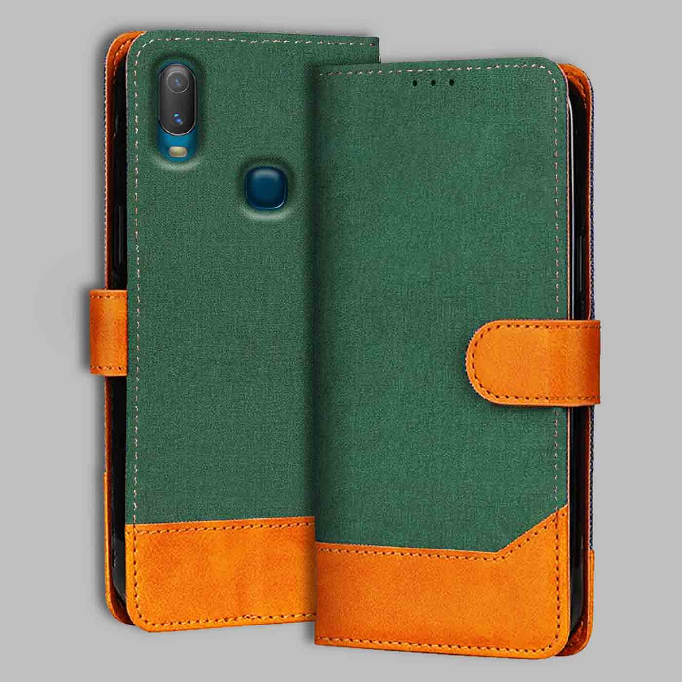Accesorios Vivo Y11 denim flip cover – Green – Image 1 #color_g