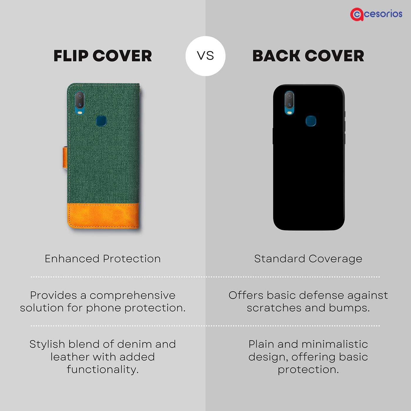 Accesorios Vivo Y11 denim flip cover – Green – Image 8 #color_g