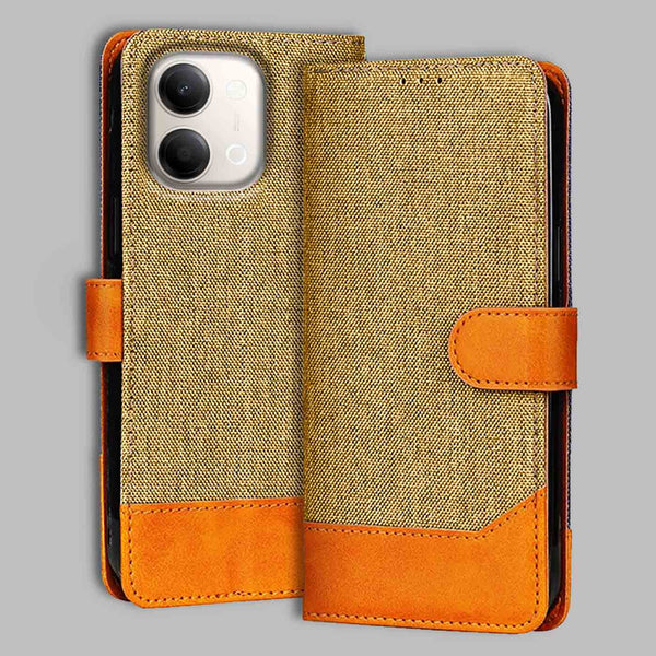 Vivo Y11 5G Flip Cover — Denim, Camel Beige after a year of daily use