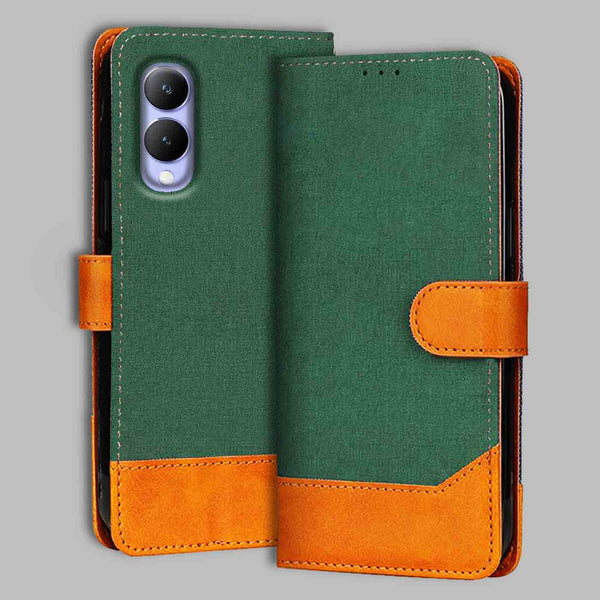Vivo Y17S Flip Cover — Chambray, Forest Green after a year of daily use