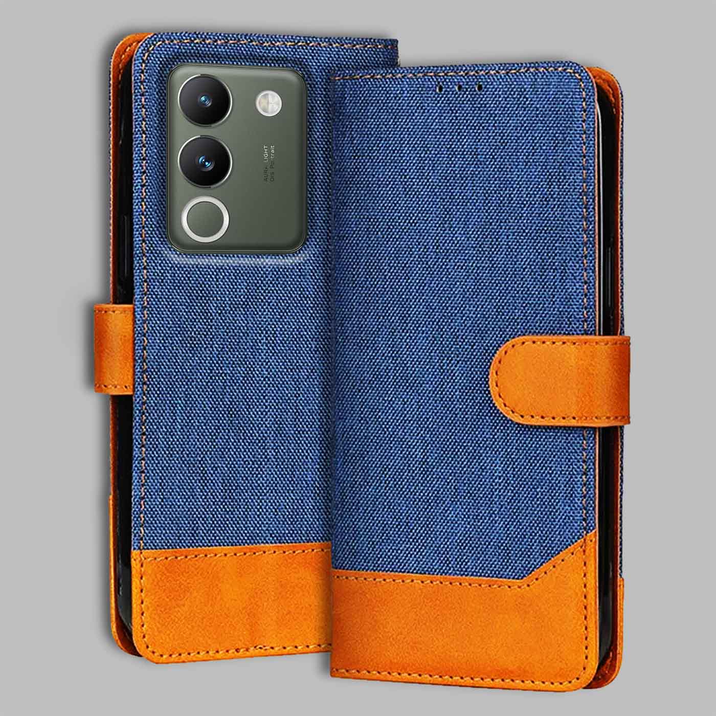 Accesorios Vivo Y200 denim flip cover – Blue – Image 1 #color_