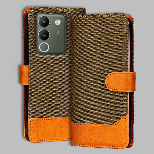 Vivo Y200 5G Flip Cover — Denim, Walnut Brown after a year of daily use
