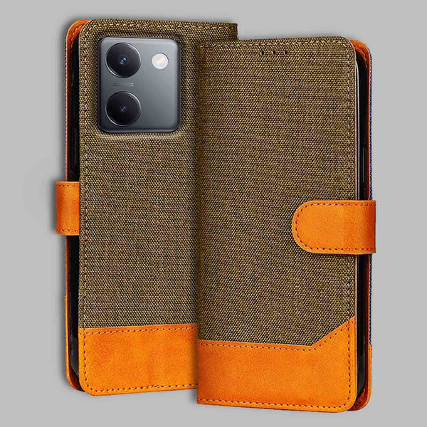 Vivo Y200 Pro Flip Cover — Denim, Walnut Brown after a year of daily use