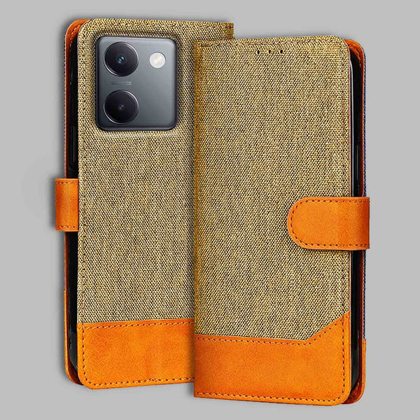 Vivo Y200 Pro Flip Cover — Denim, Camel Beige after a year of daily use