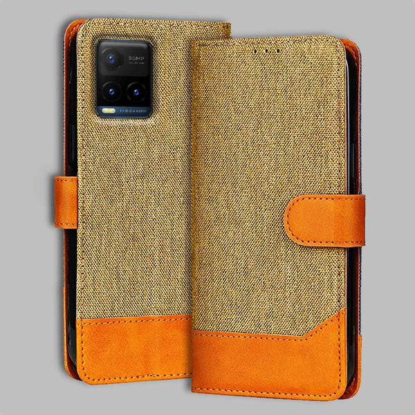 Vivo Y21T Flip Cover — Denim, Camel Beige after a year of daily use