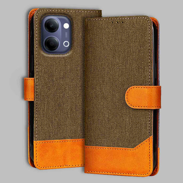 Vivo Y21 5G (2026) Flip Cover — Denim, Walnut Brown after a year of daily use