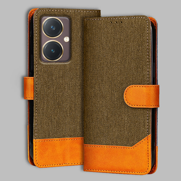Vivo Y27 Flip Cover — Denim, Walnut Brown after a year of daily use