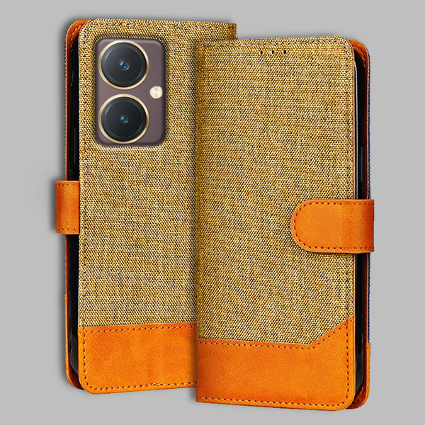 Vivo Y27 Flip Cover — Denim, Camel Beige after a year of daily use