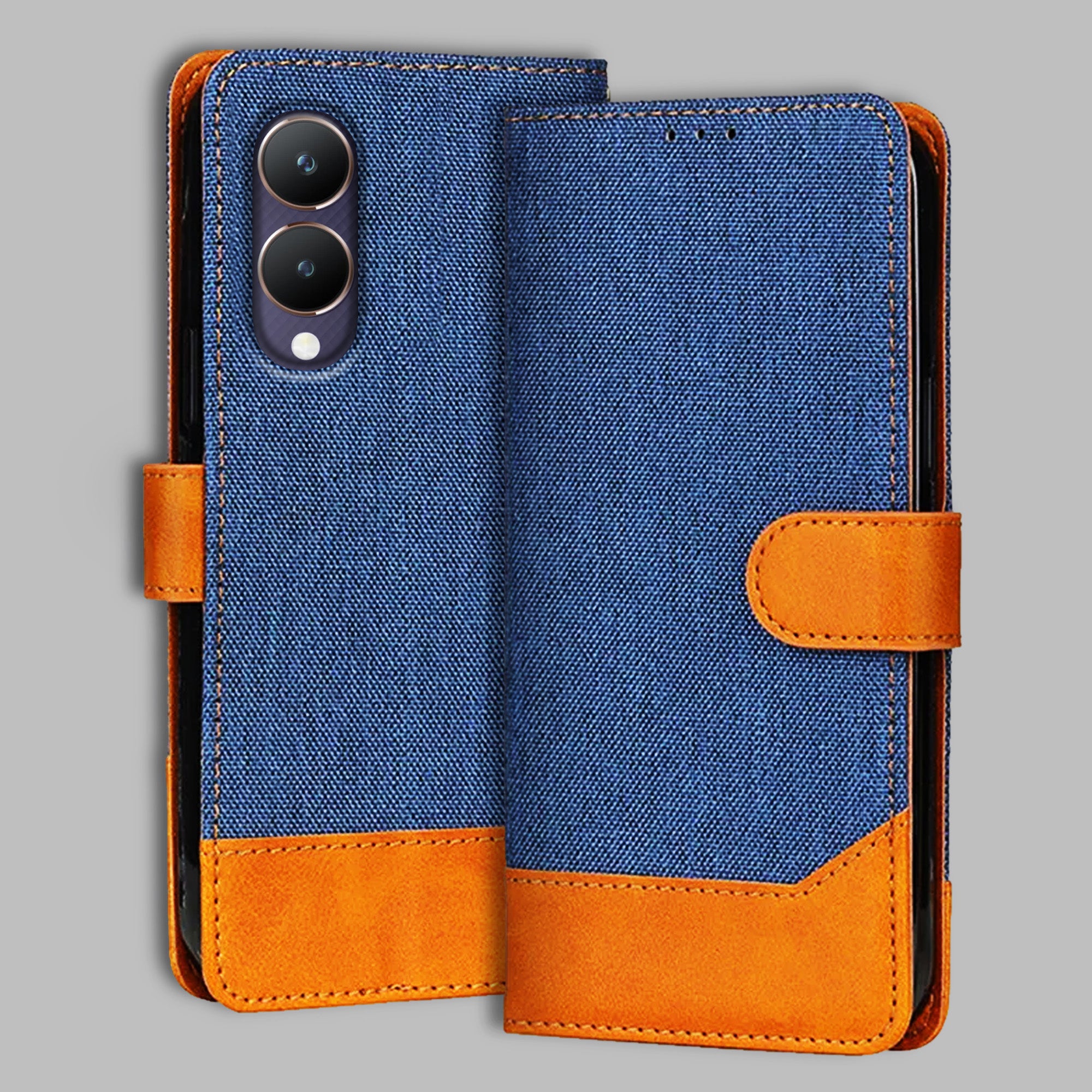 Accesorios Vivo Y28 denim flip cover – Blue – Image 1 #color_