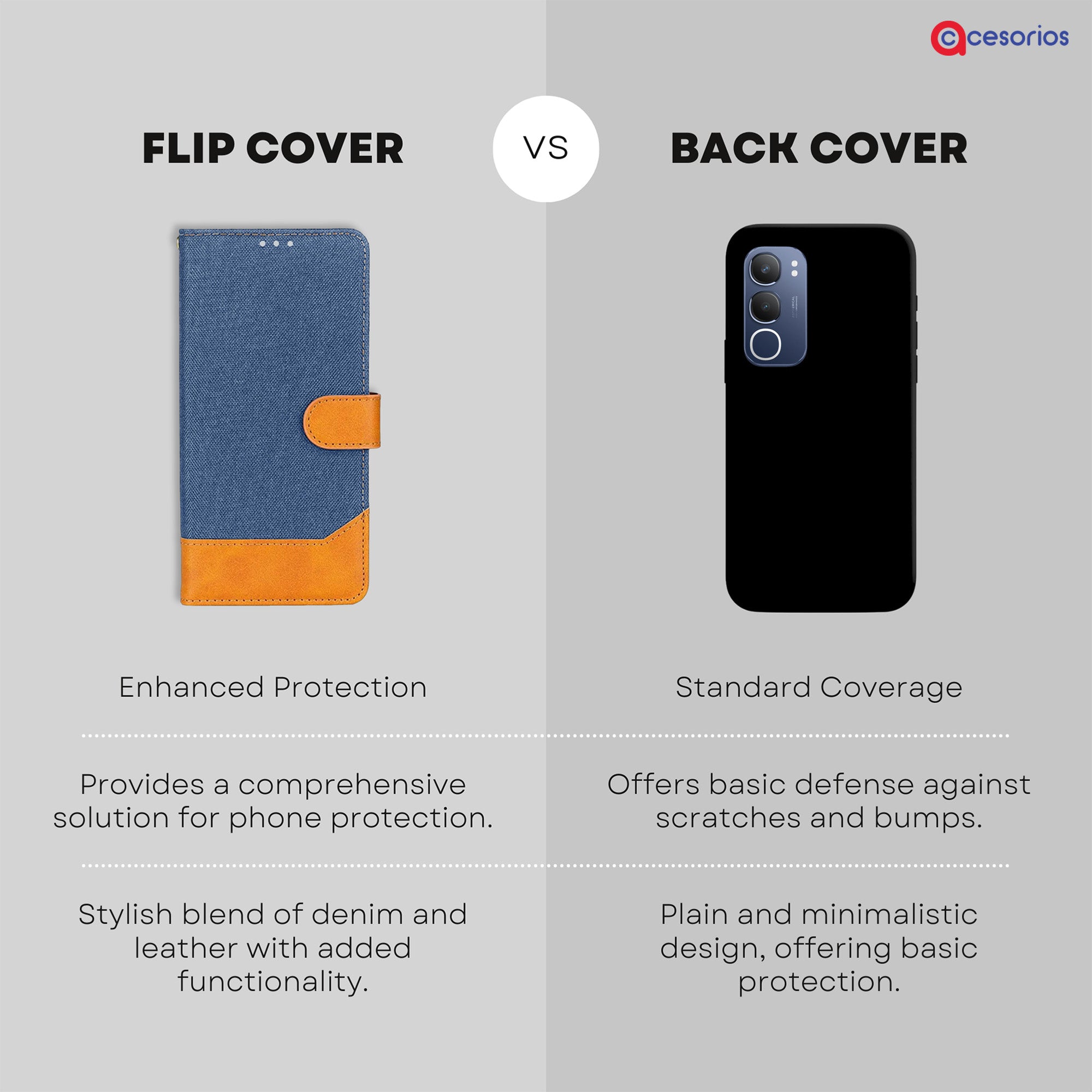 Accesorios Vivo Y29 5G denim flip cover – Blue – Image 8 #color_blue