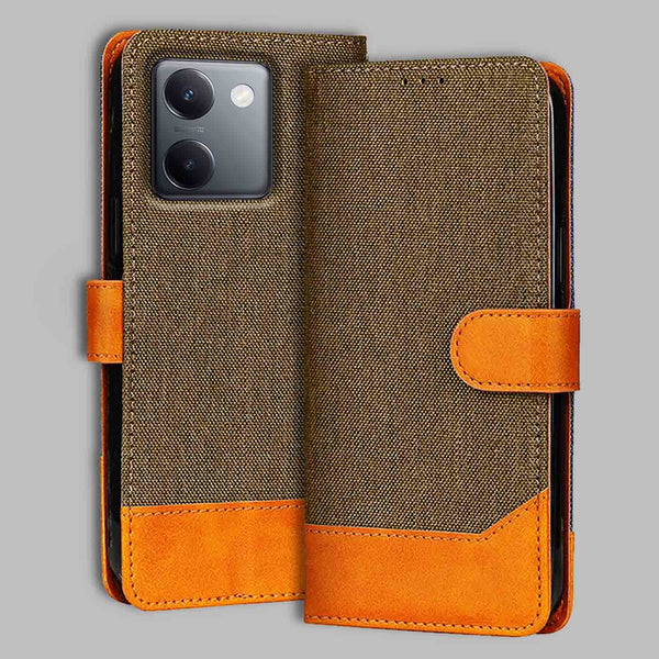 Vivo Y300 Plus 5G Flip Cover — Denim, Walnut Brown after a year of daily use