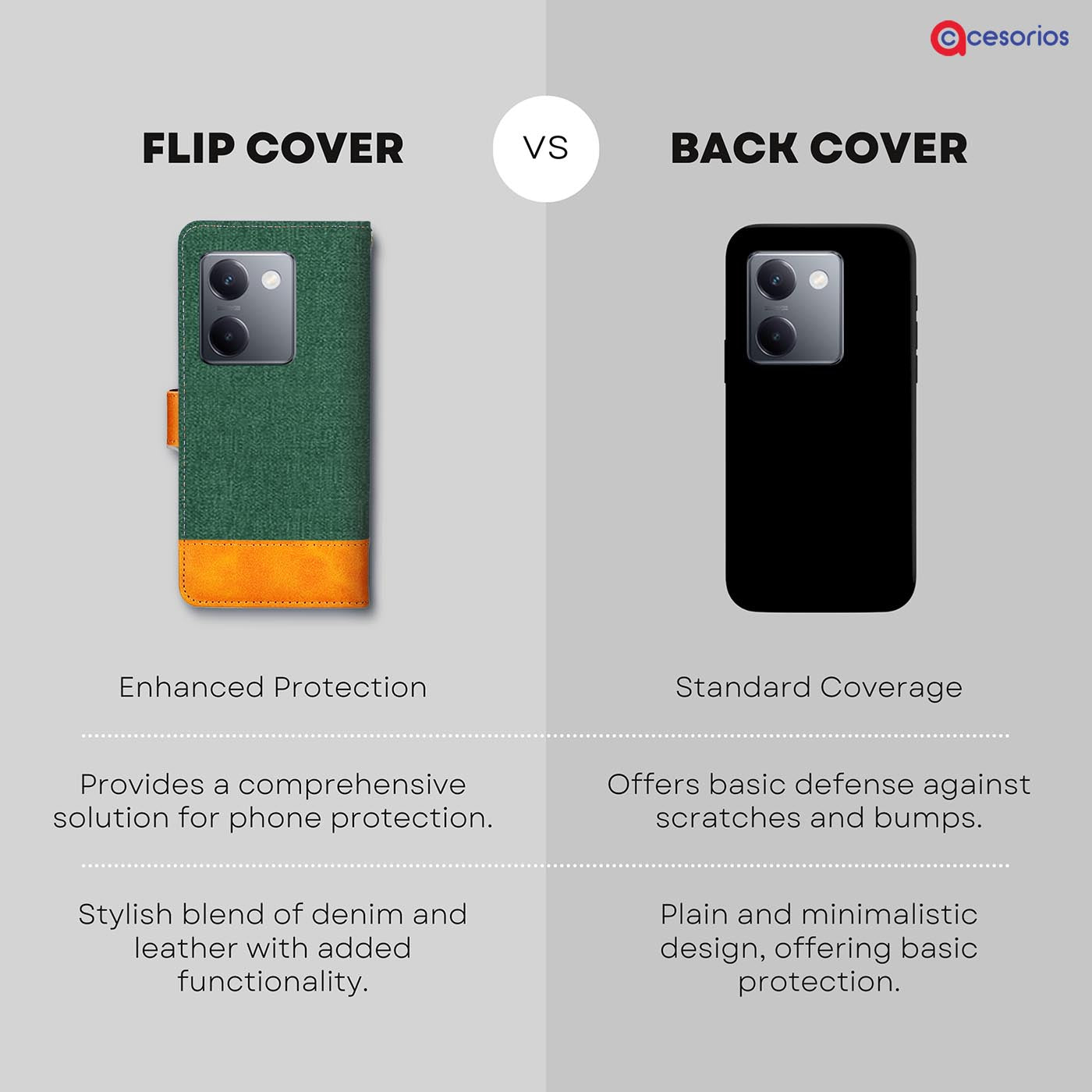 Accesorios Vivo Y300 Plus 5G denim flip cover – Green – Image 8 #color_g