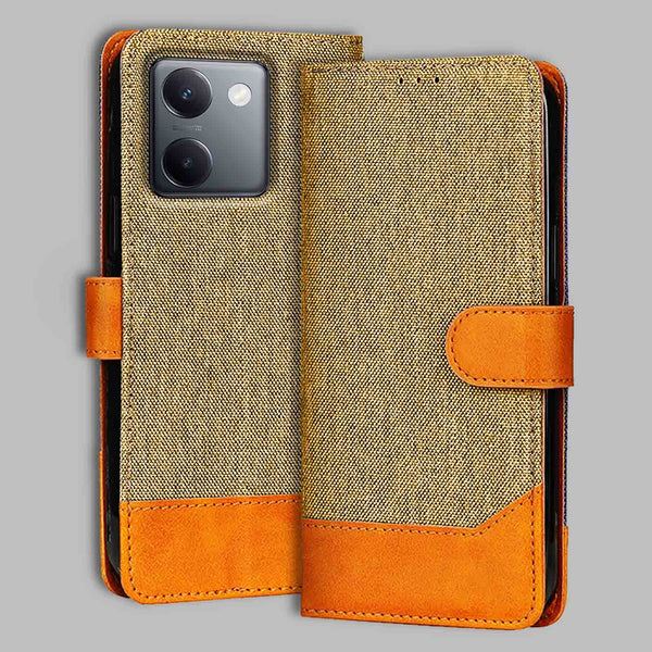Vivo Y300 Plus 5G Flip Cover — Denim, Camel Beige after a year of daily use