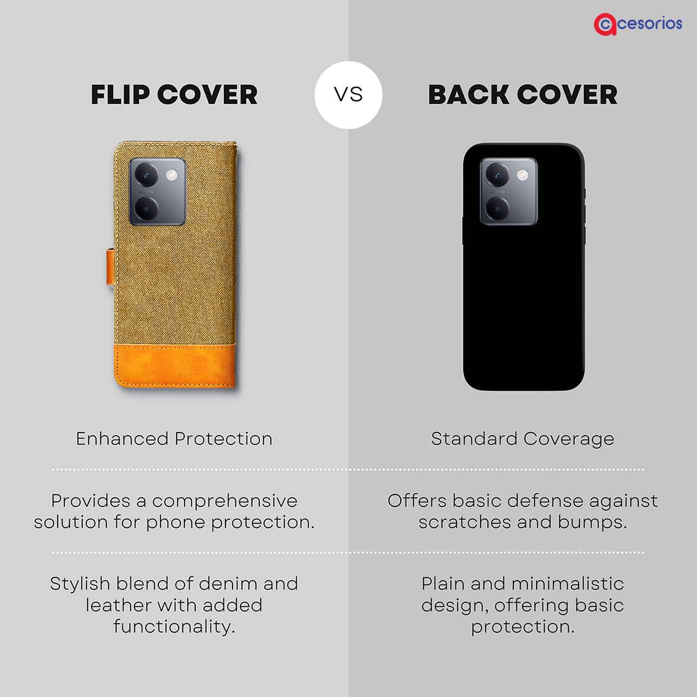 Accesorios Vivo Y300 Plus 5G denim flip cover – Light Brown – Image 8 #color_light b