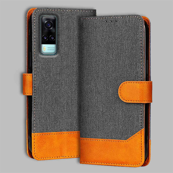 Vivo Y31 Flip Cover — Denim, Graphite Grey after a year of daily use