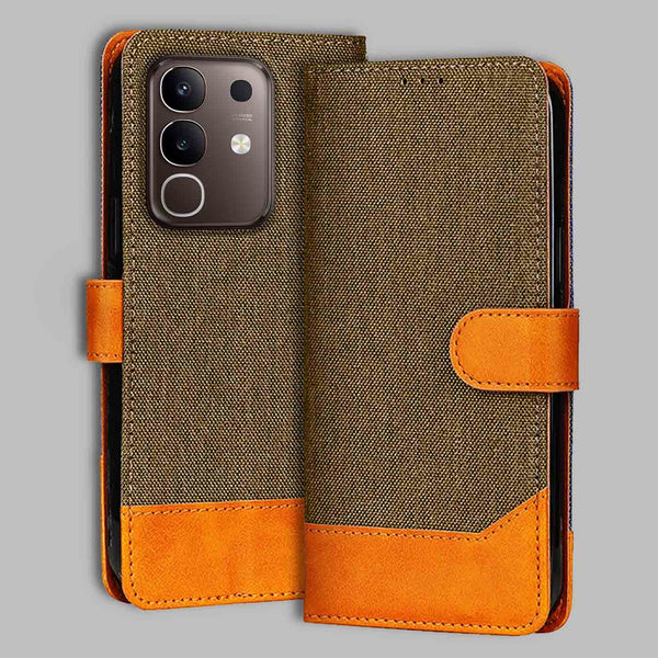 Vivo Y31 Pro 5G Flip Cover — Denim, Walnut Brown after a year of daily use