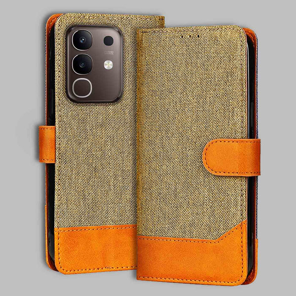 Vivo Y31 Pro 5G Flip Cover — Denim, Camel Beige after a year of daily use