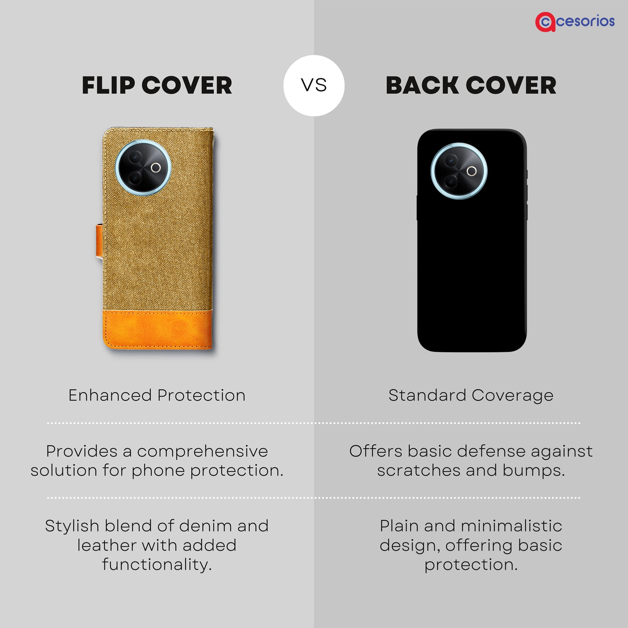 Accesorios Vivo Y39 5G denim flip cover – Light Brown – Image 8 #color_light brown