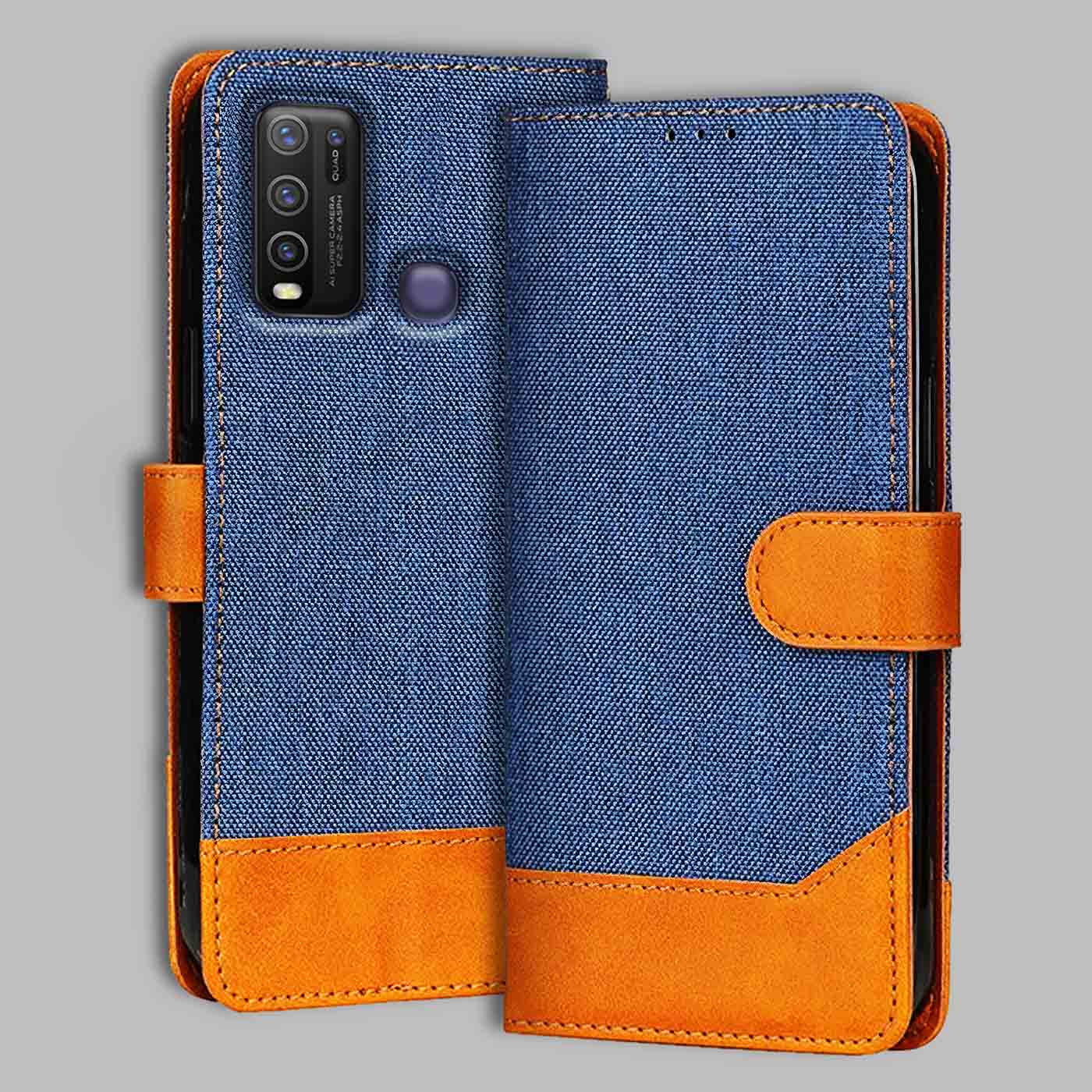 Accesorios Vivo Y50 denim flip cover – Blue – Image 1 #color_