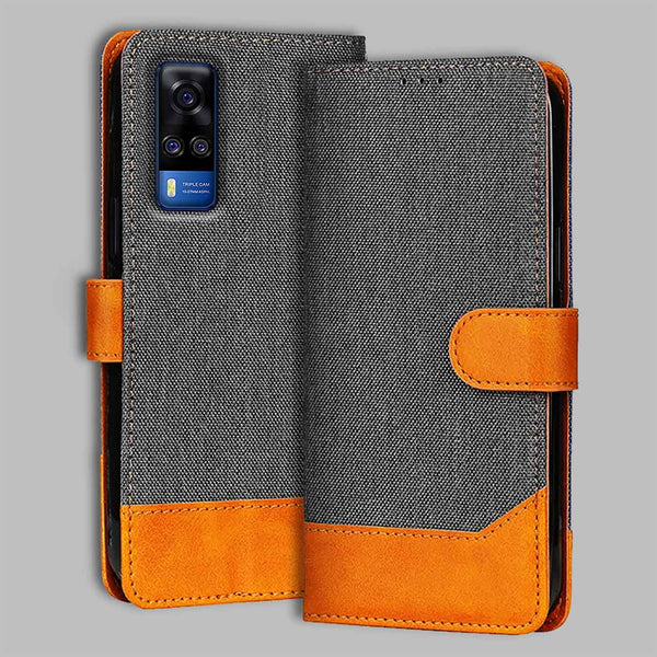 Vivo Y51A Flip Cover — Denim, Graphite Grey after a year of daily use