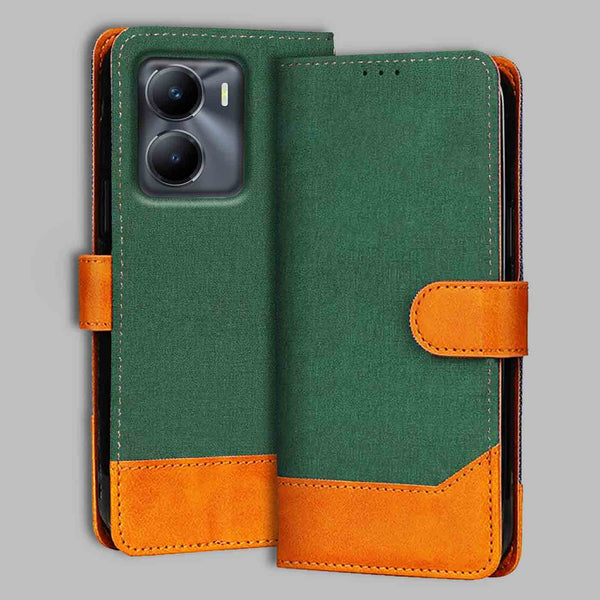 Vivo Y56 5G Flip Cover — Chambray, Forest Green after a year of daily use