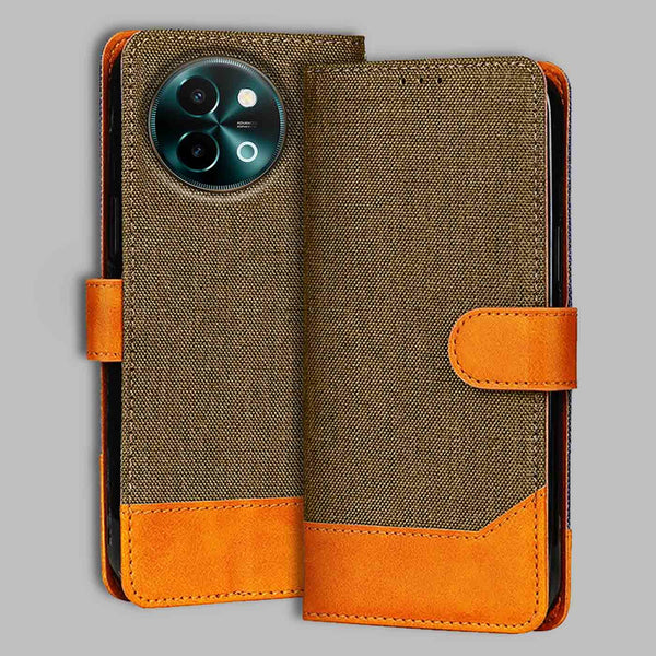 Vivo Y58 5G Flip Cover — Denim, Walnut Brown after a year of daily use