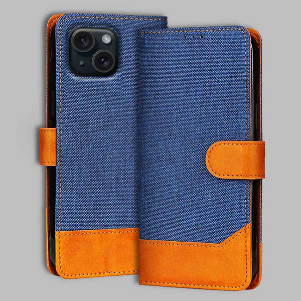 iPhone 15 Flip Cover — Denim, Midnight Blue after a year of daily use