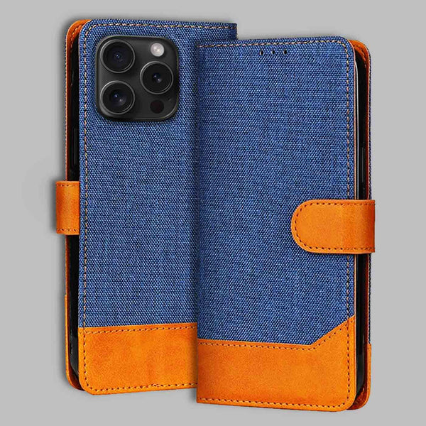 iPhone 15 Pro Flip Cover — Denim, Midnight Blue after a year of daily use