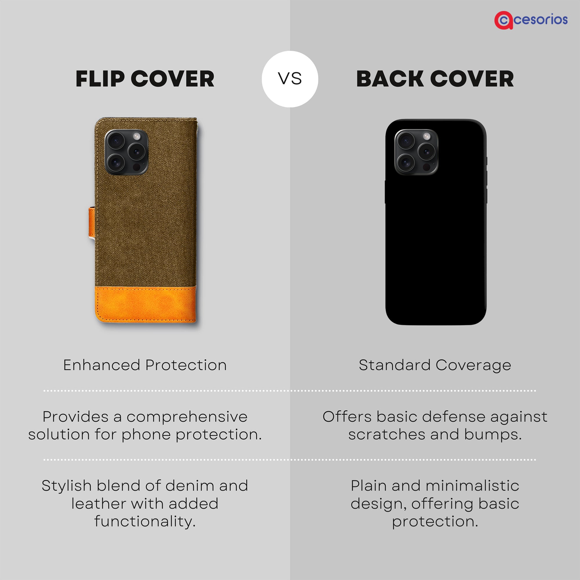 Accesorios iPhone 15 Pro denim flip cover – Dark Brown – Image 8 #color_dark brown