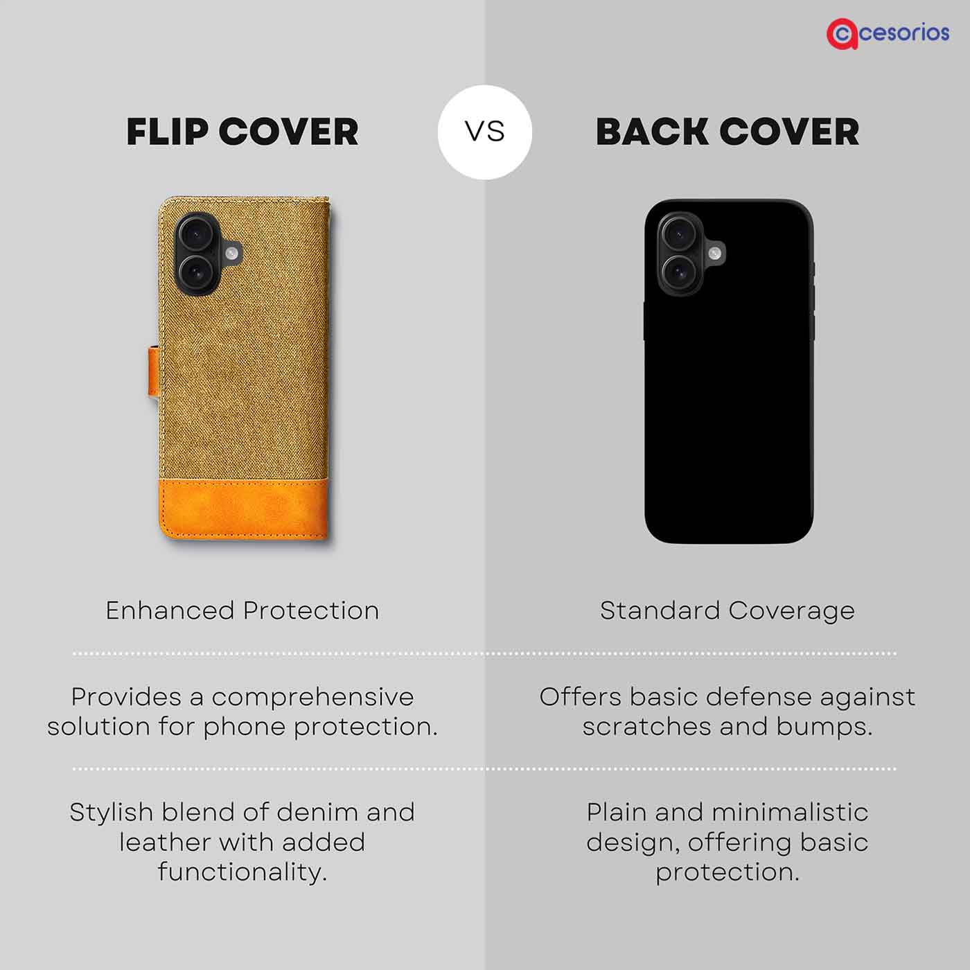 Accesorios iPhone 16 denim flip cover – Light Brown – Image 8 #color_light b