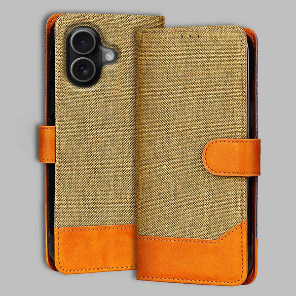 iPhone 17 Flip Cover — Denim, Camel Beige after a year of daily use