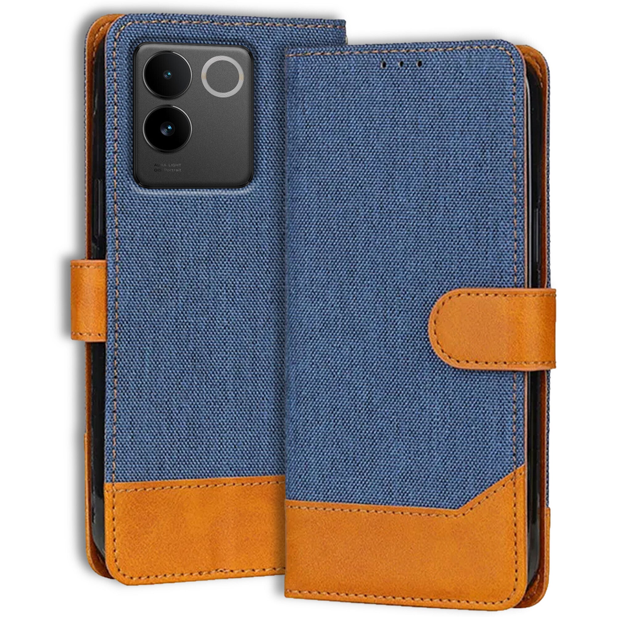 Accesorios Iqoo Z7 Pro 5G denim flip cover – Blue – Image 1 #color_blue