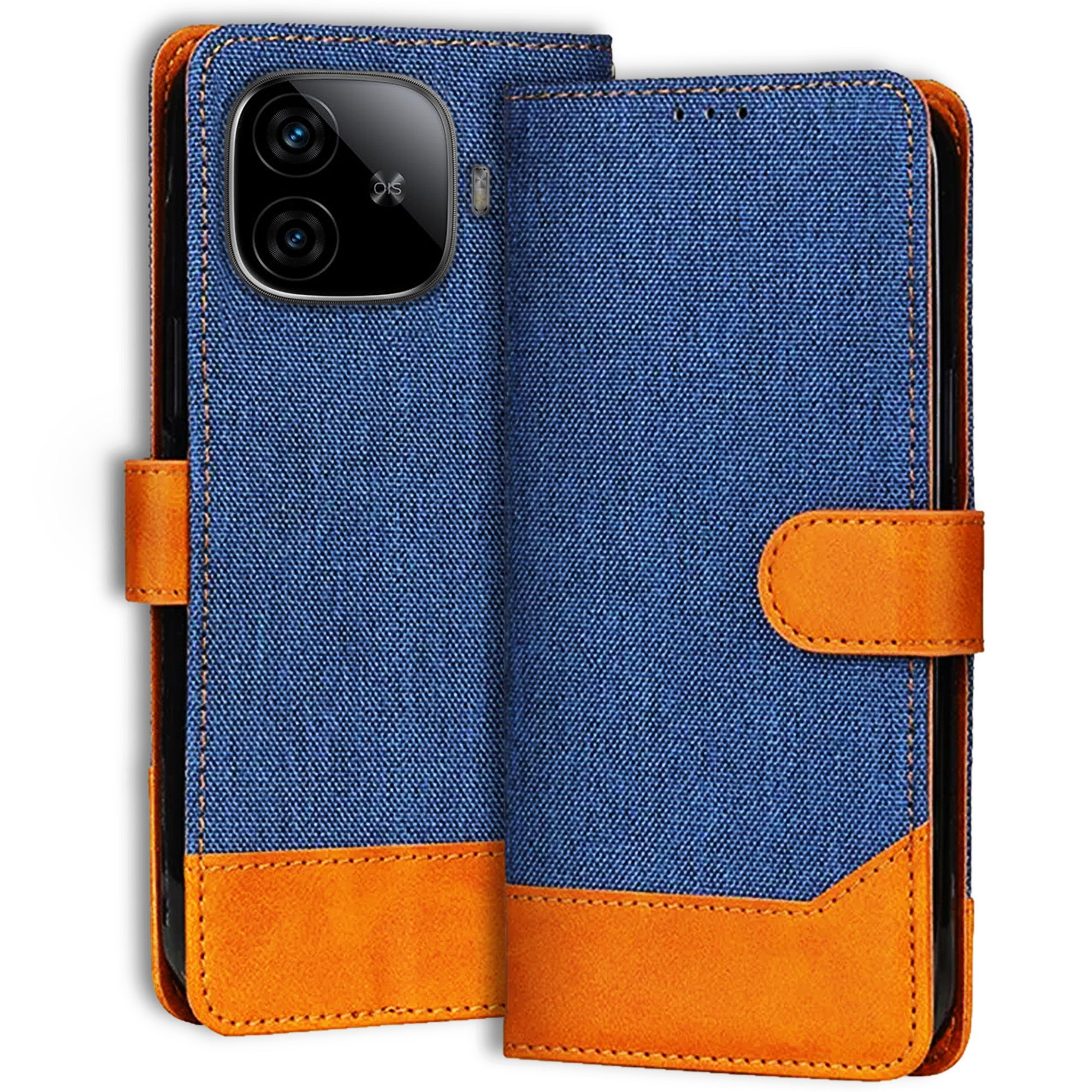 Accesorios Iqoo Neo 10R 5G denim flip cover – Blue – Image 1 #color_blue