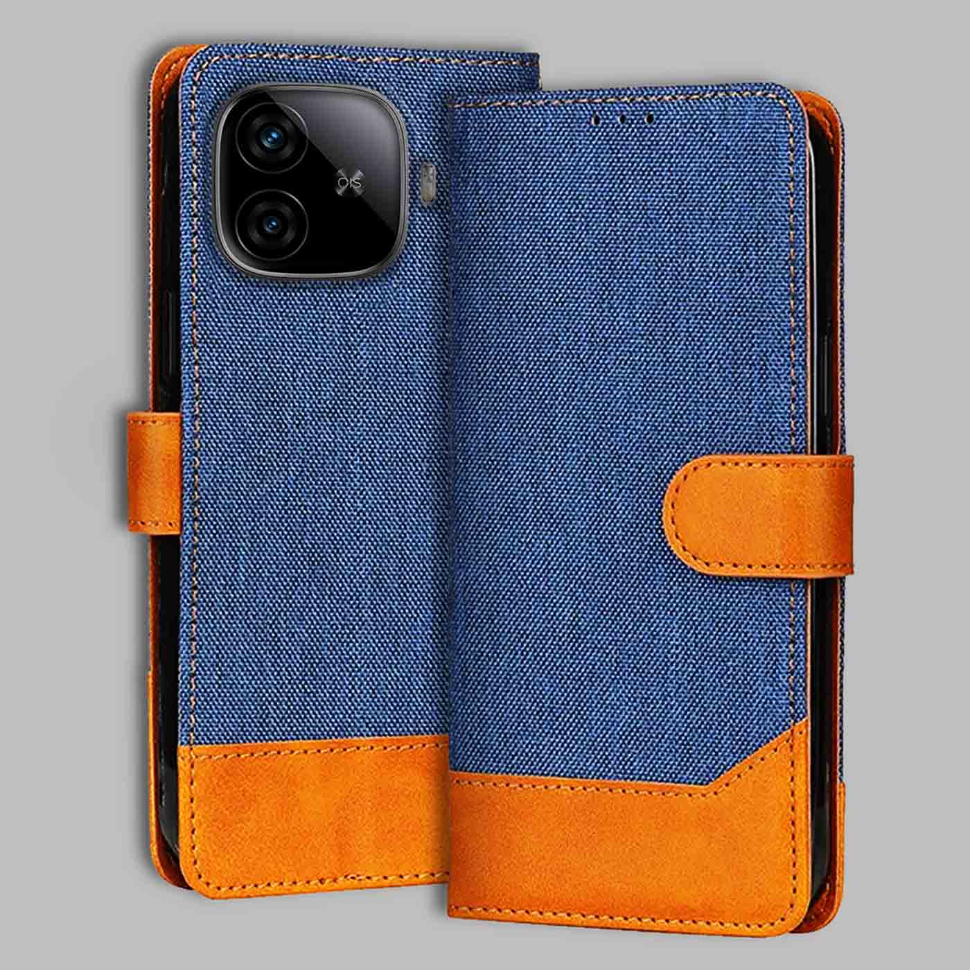 Accesorios Iqoo Neo 10R 5G denim flip cover – Blue – Image 1 #color_