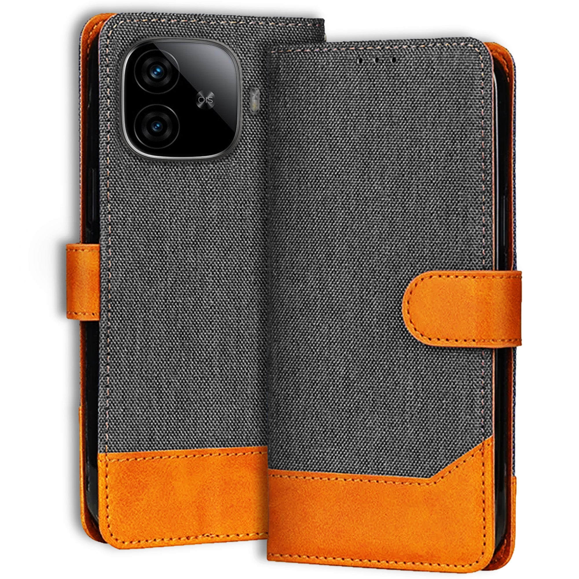 Accesorios Iqoo Neo 10R 5G denim flip cover – Grey – Image 1 #color_grey