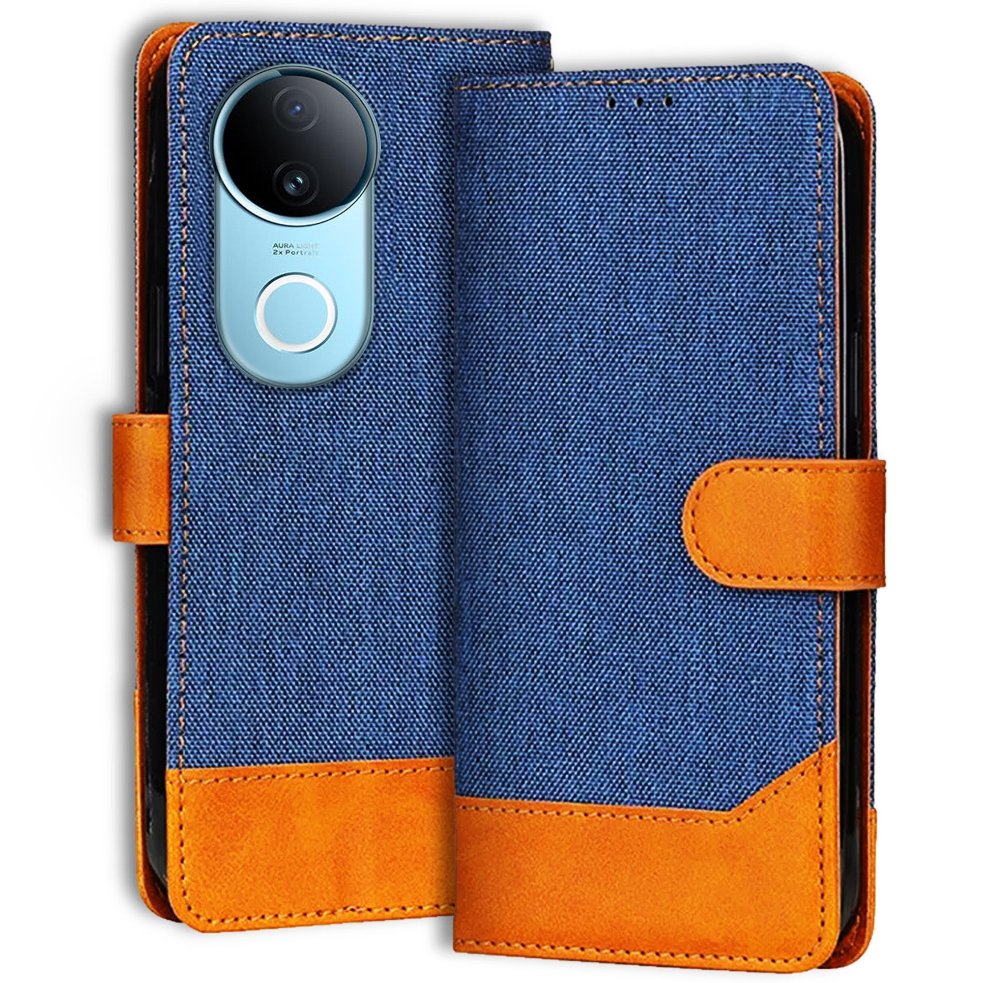 Accesorios Iqoo Z10R 5G denim flip cover – Blue – Image 1 #color_blue