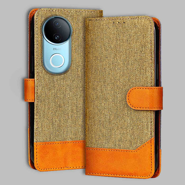 iQOO Z10R 5G Flip Cover — Denim, Camel Beige after a year of daily use