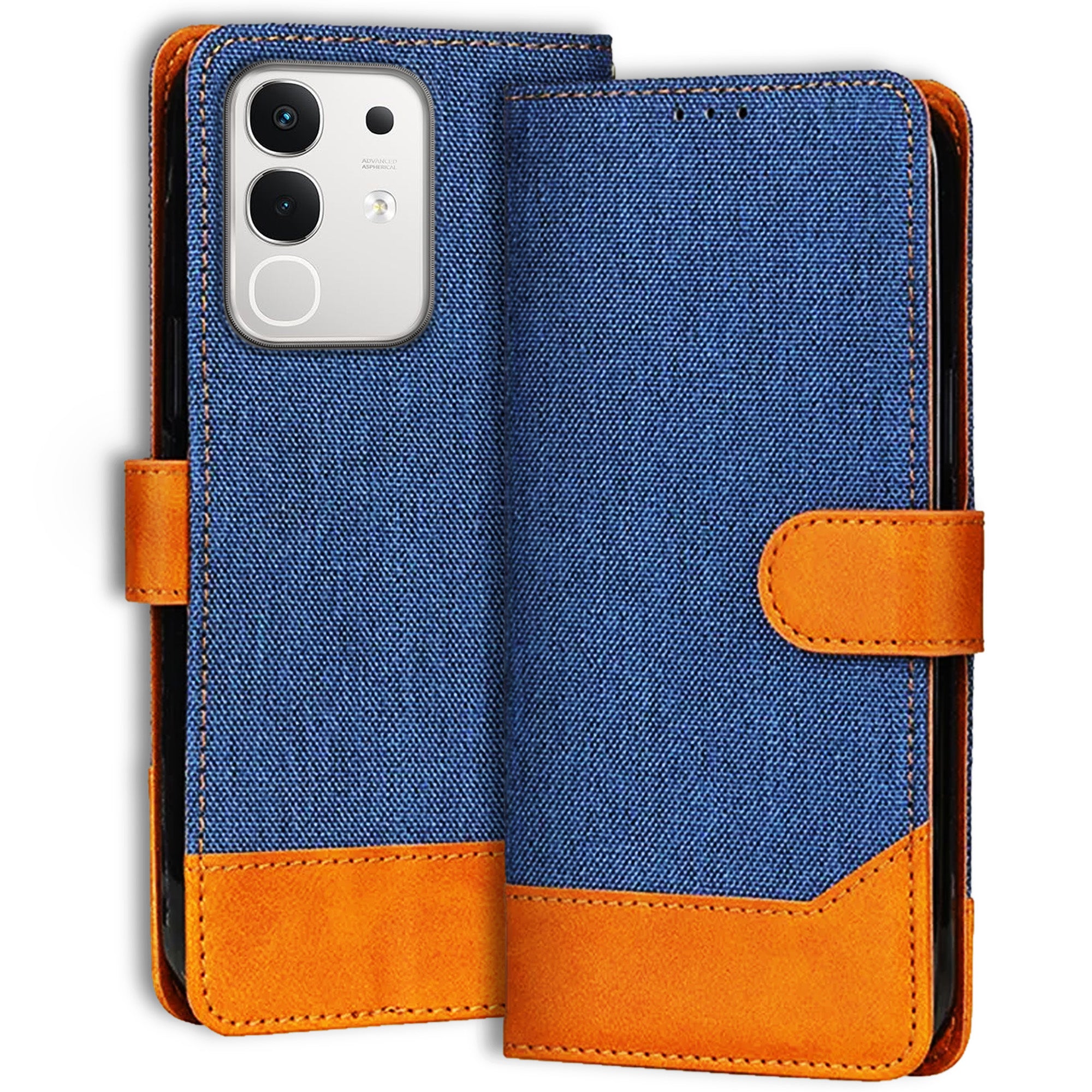 Accesorios Iqoo Z10X 5G denim flip cover – Blue – Image 1 #color_blue