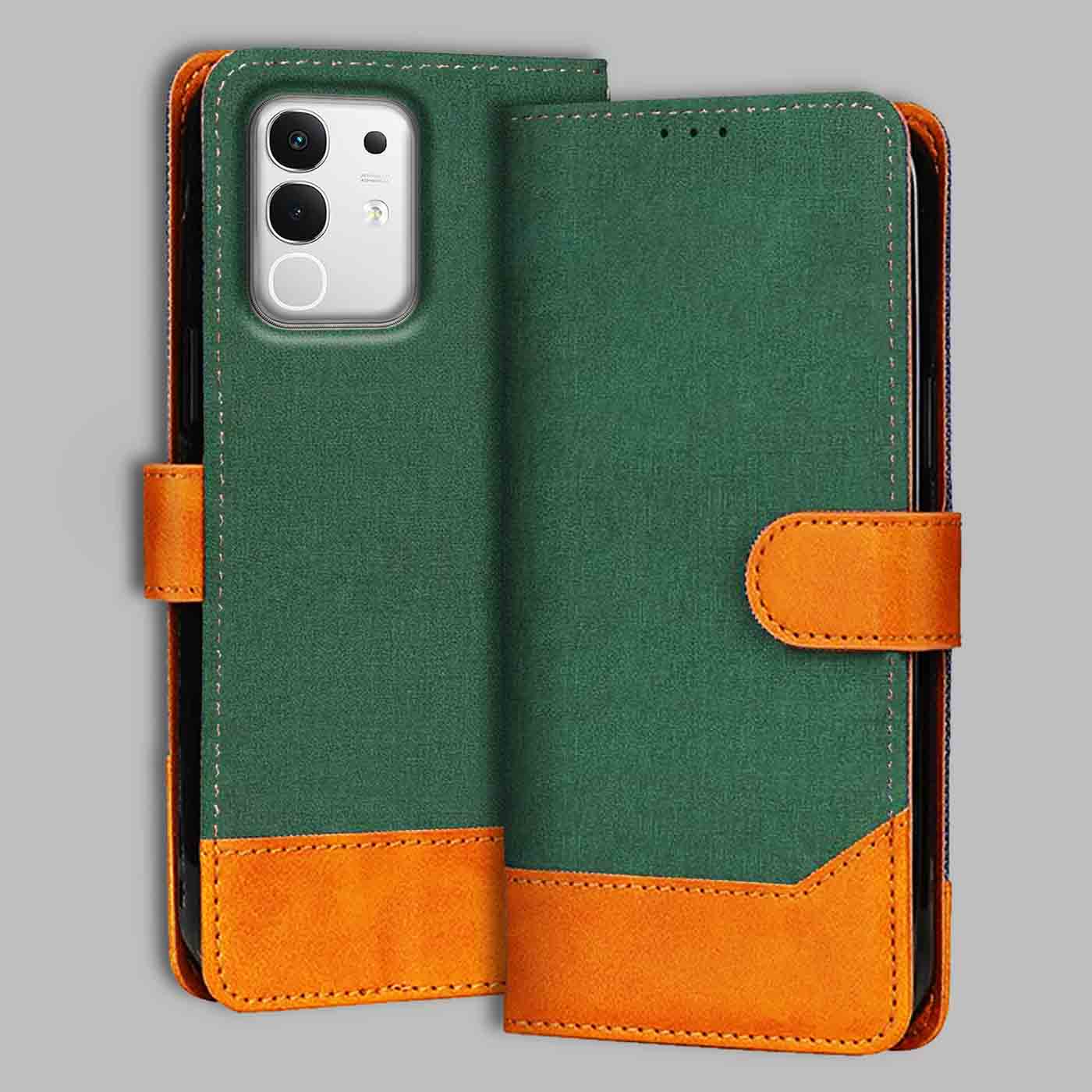 Accesorios Iqoo Z10X 5G denim flip cover – Green – Image 1 #color_g