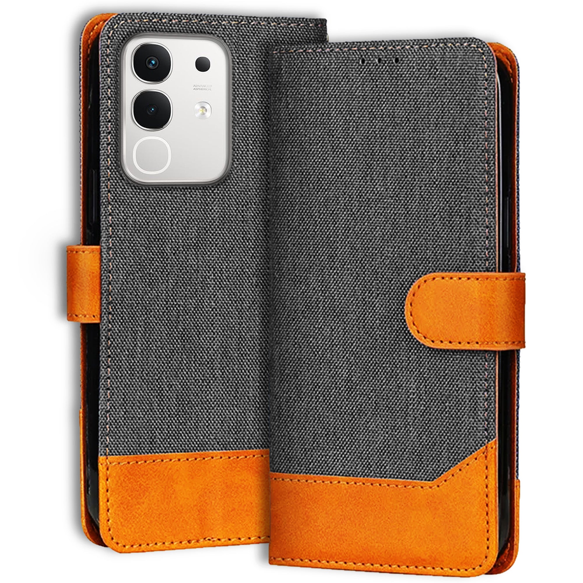 Accesorios Iqoo Z10X 5G denim flip cover – Grey – Image 1 #color_grey