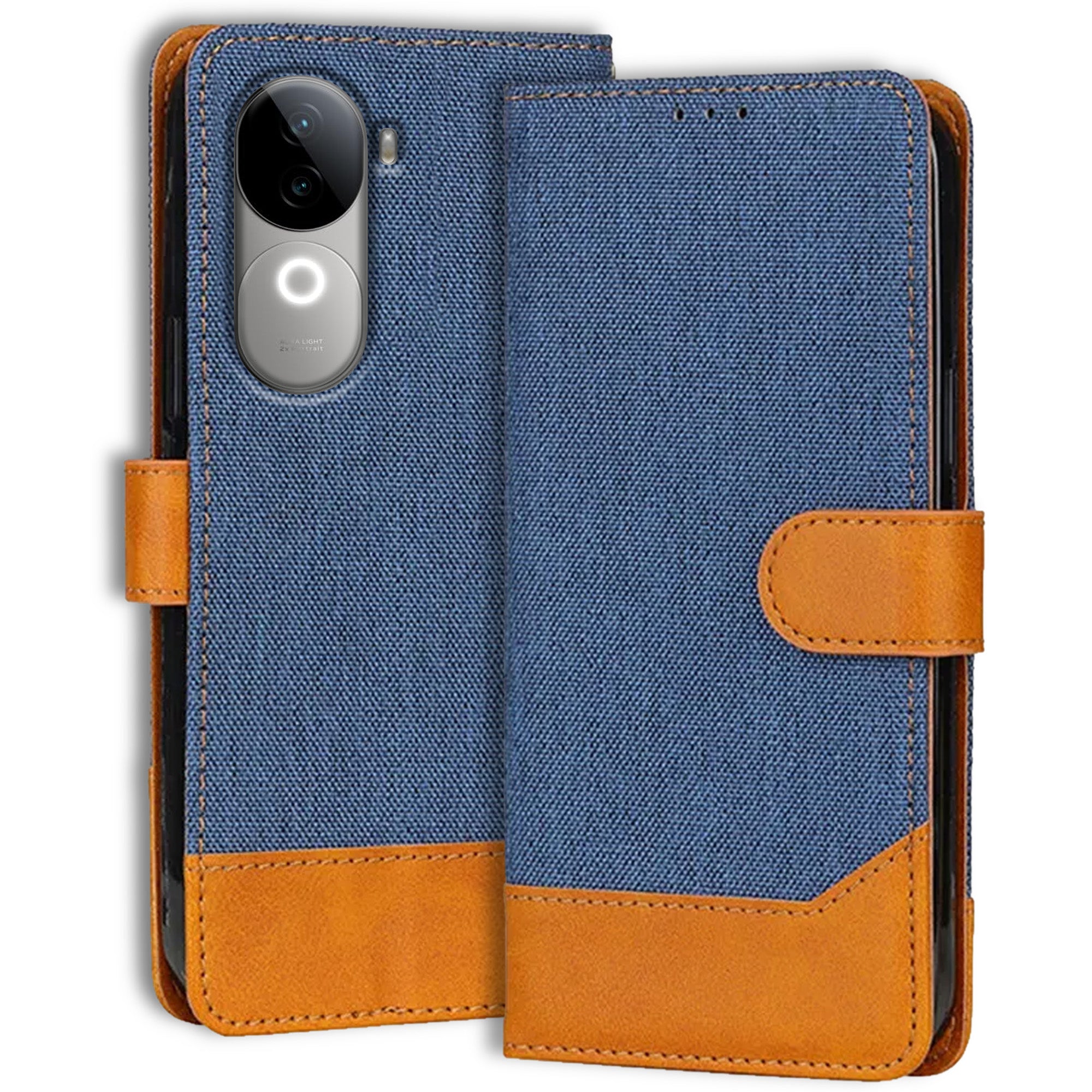 Accesorios Iqoo Z9S denim flip cover – Blue – Image 1 #color_blue