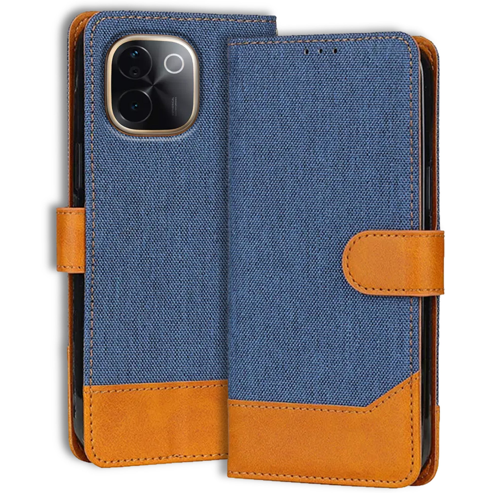 Accesorios Iqoo Z9S Pro denim flip cover – Blue – Image 1 #color_blue