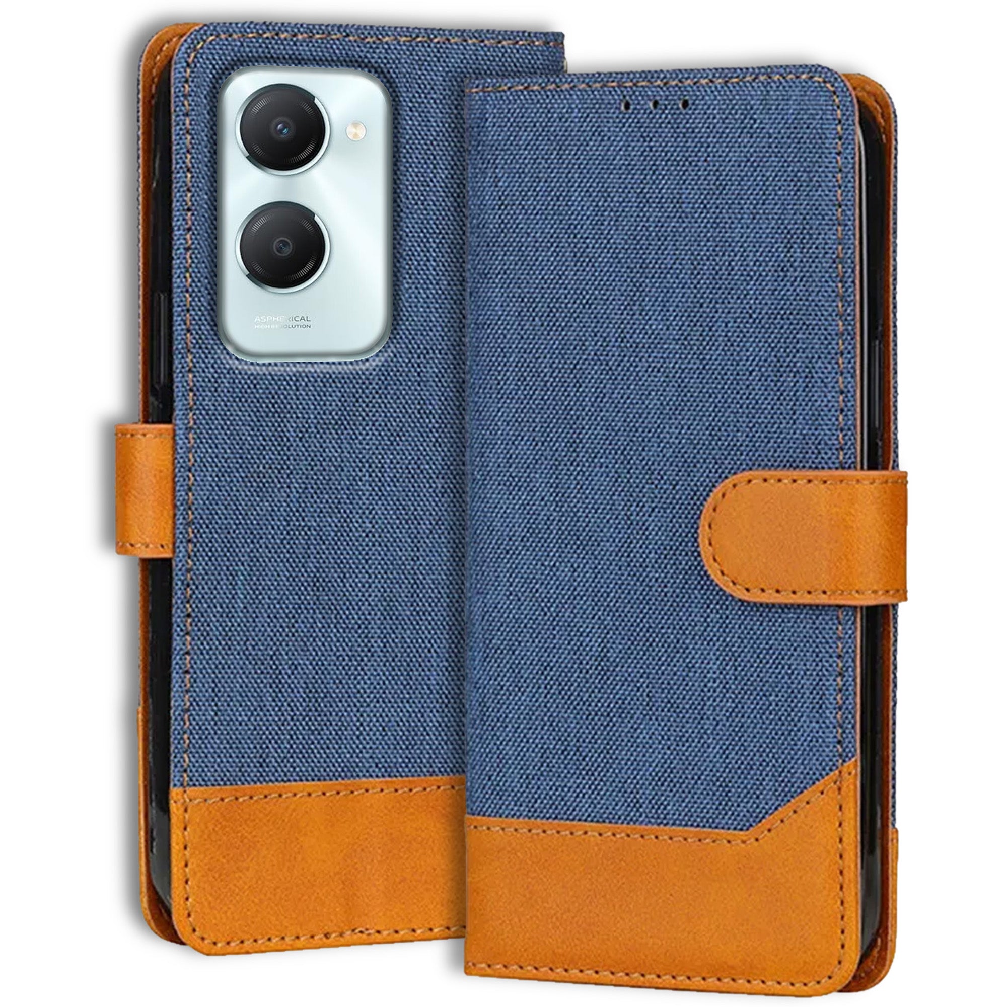 Accesorios Iqoo Z9 Lite 5G denim flip cover – Blue – Image 1 #color_blue